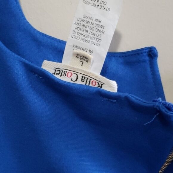 Blue Cropped Pant Romper Jumpsuit Size medium - Picture 4 of 5